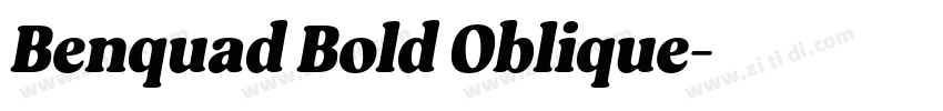 Benquad Bold Oblique字体转换